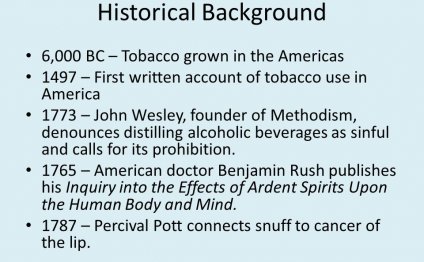 Of tobacco use in America