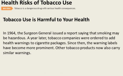 Tobacco Health Risks