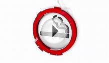 Iconic No Smoking symbol animating on